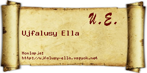 Ujfalusy Ella névjegykártya